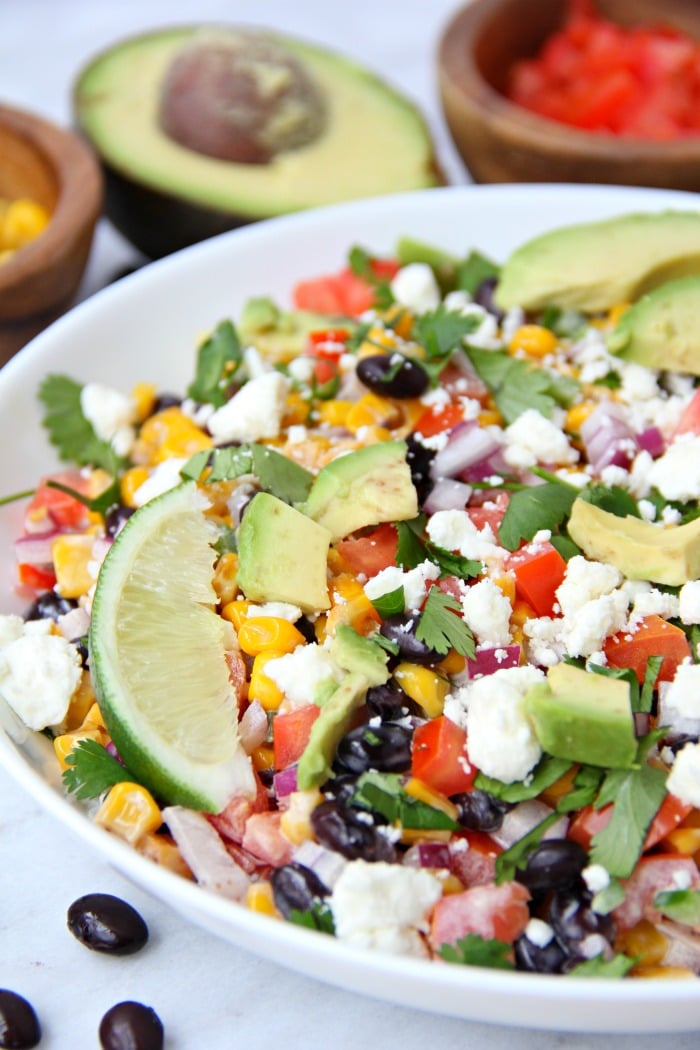 Mexican Street Corn Salsa - A delightful homemade salsa filled with fresh ingredients and bursting with flavor. A perfect appetizer or snack when entertaining family and friends!