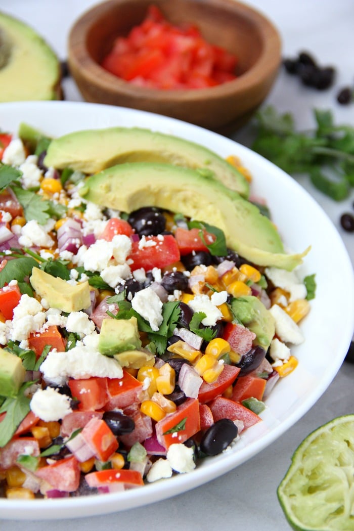 Mexican Street Corn Salsa - A delightful homemade salsa filled with fresh ingredients and bursting with flavor. A perfect appetizer or snack when entertaining family and friends!