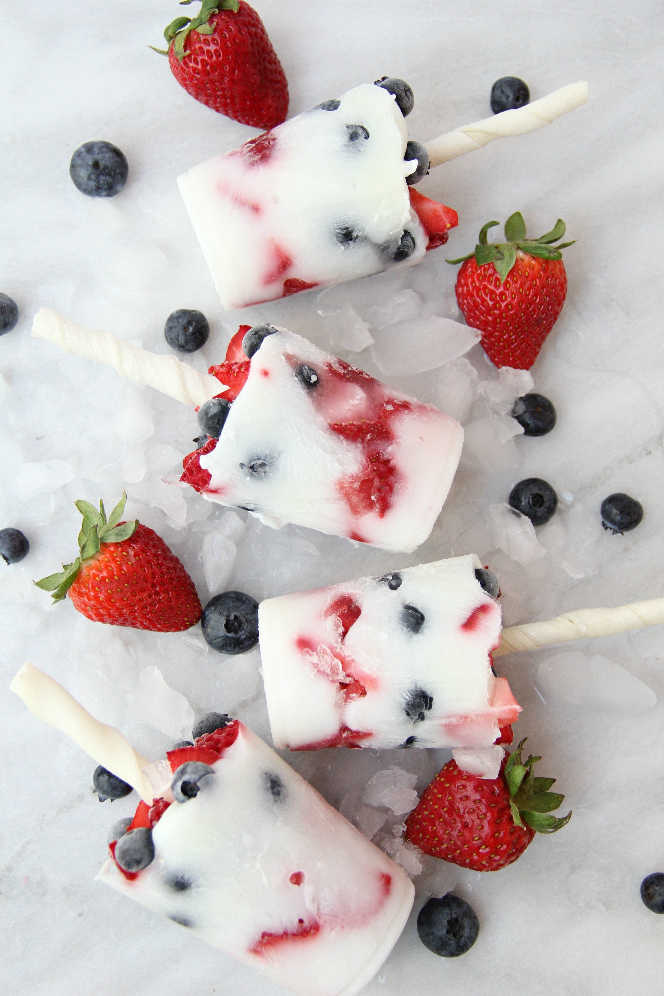 Berry Pup Pops - A three-ingredient, healthy, frozen treat for your dog, made with fresh berries and yogurt.