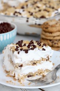 Chocolate Chip Cookie Lasagna - Bitz & Giggles