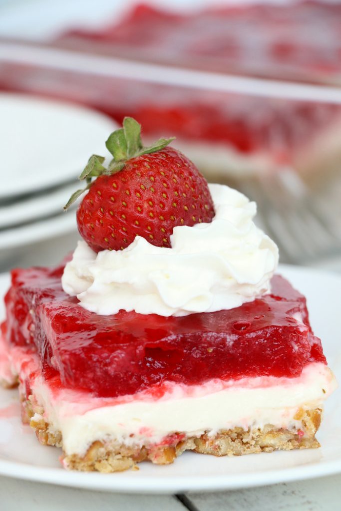 Strawberry Pretzel Dessert - Bitz & Giggles