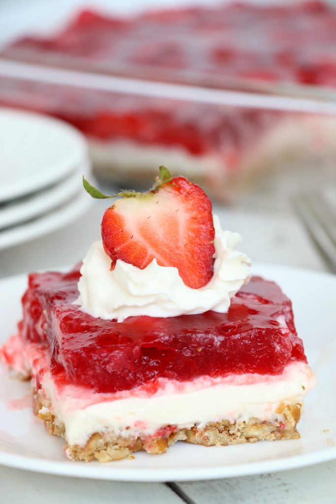Strawberry Pretzel Dessert - Bitz & Giggles