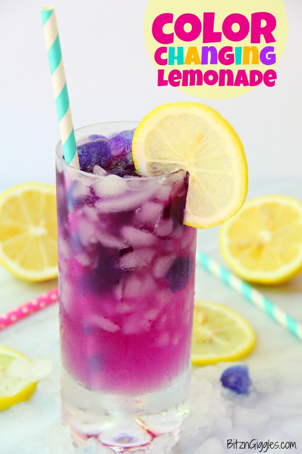 Color Changing Lemonade - A magical, color-changing, slushy lemonade that will entertain and wow both children and adults!