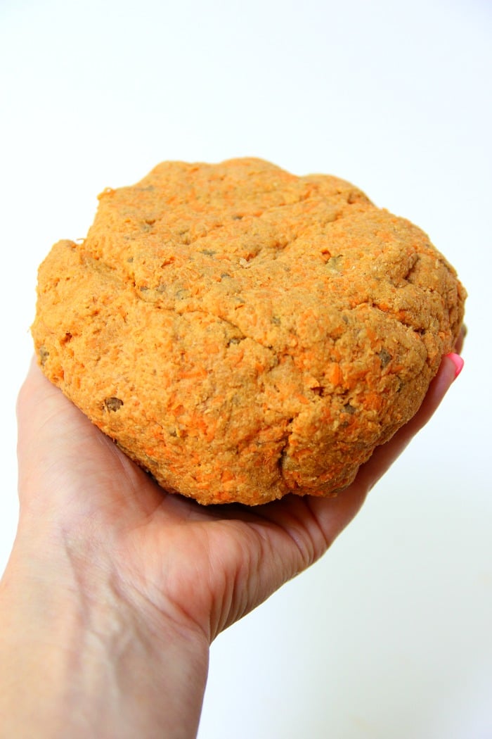 Galletas Crujientes para perros de zanahoria: deliciosas galletas para perros caseras crujientes endulzadas naturalmente con zanahorias y puré de manzana. 