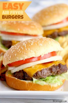 Easy Air Fryer Burgers - Bitz & Giggles