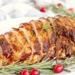 Air Fryer Turkey Breast - Garlic and fresh herb-seasoned turkey in the air fryer - moist and juicy on the inside with a crispy, golden brown skin on the outside.