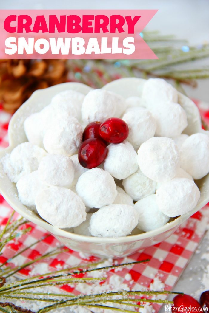 Cranberry Snowballs - Bitz & Giggles