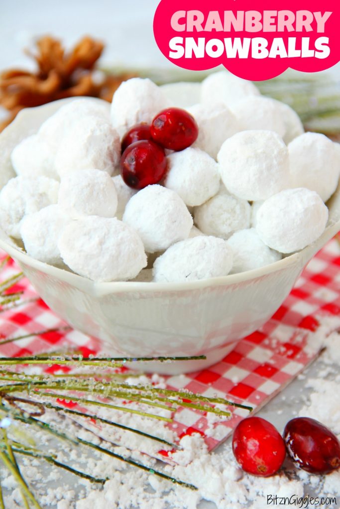 Cranberry Snowballs - Bitz & Giggles