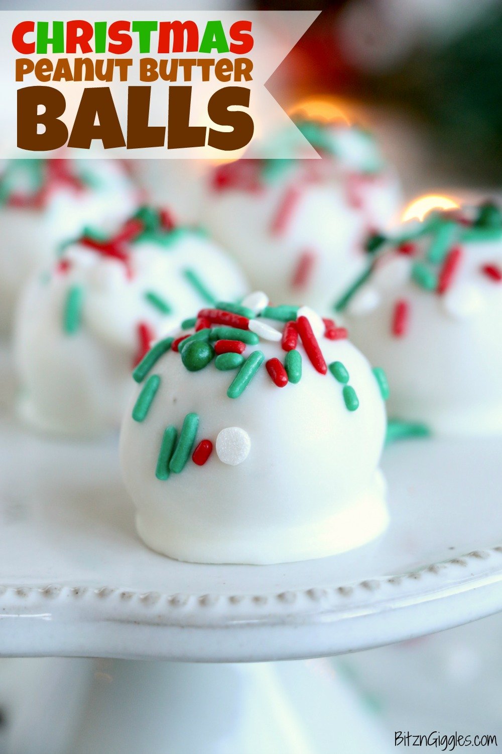 Christmas Peanut Butter Balls - Bitz & Giggles