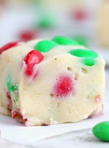 Cookie Dough Fudge with M&Ms