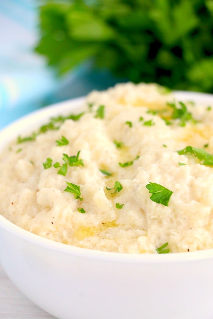 bowl of cauliflower mash