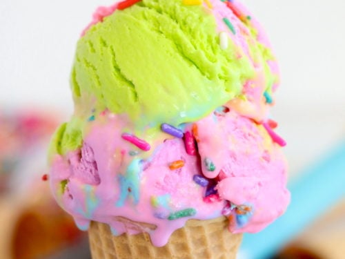 Homemade Rainbow Ice Cream - Bitz & Giggles