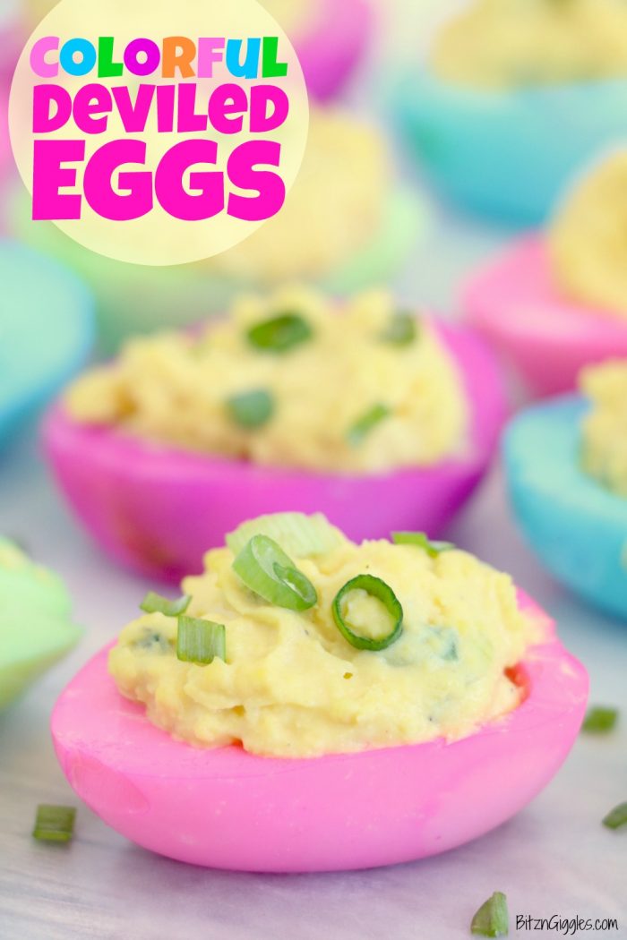 Colorful Deviled Eggs - Bitz & Giggles