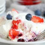 strawberry and blueberry angel food cake dessert