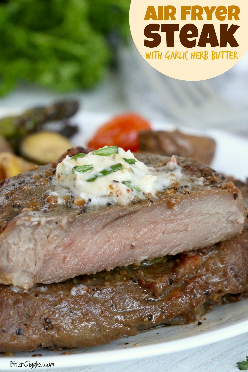 Perfect Air Fryer Steak with Garlic Herb Butter