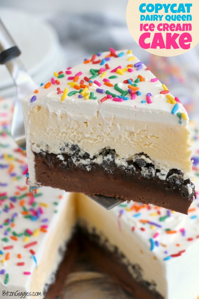 Copycat Dairy Queen Ice Cream Cake - Bitz & Giggles