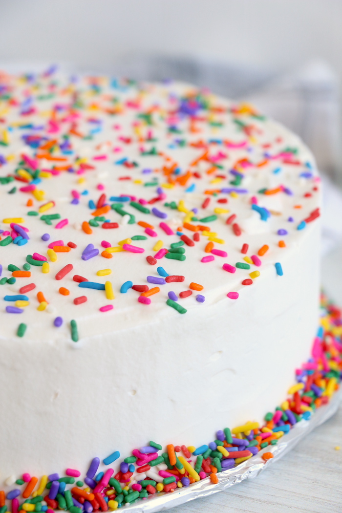 Ice cream cake with sprinkles