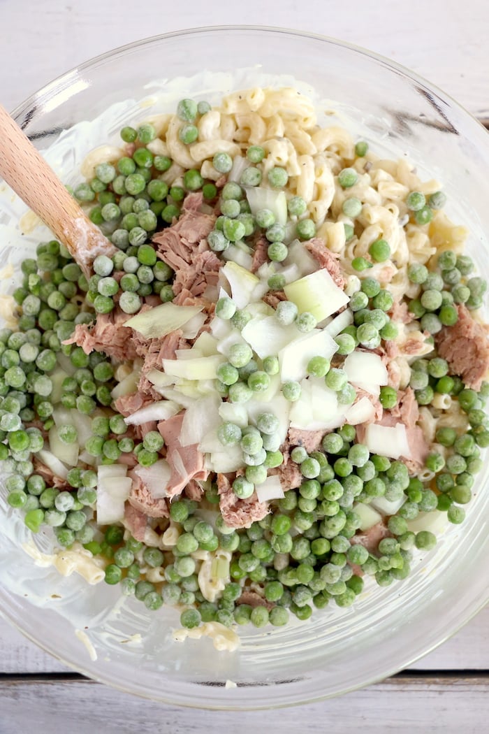 tuna pea pasta salad