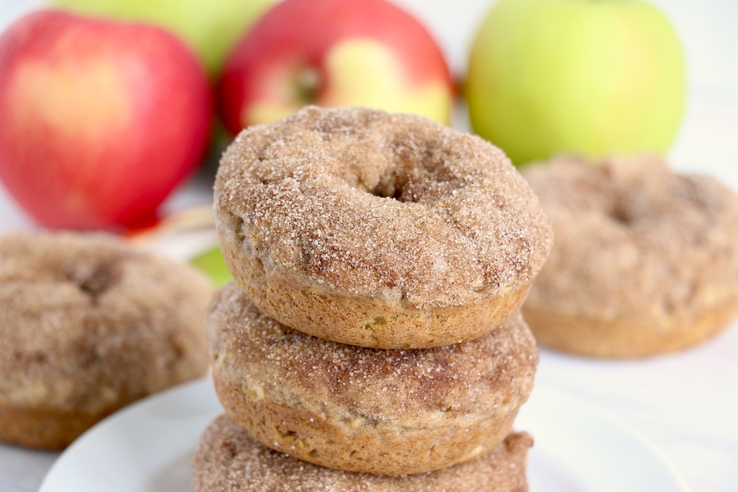 stack of apple donuts