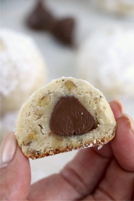 Chocolate Kiss Snowball Cookies - Bitz & Giggles