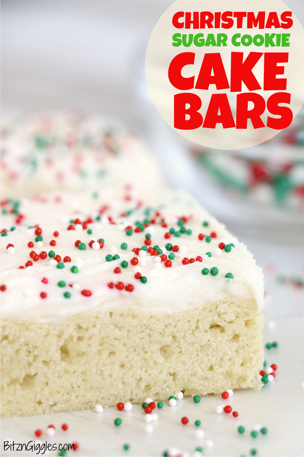 Christmas Sugar Cookie Cake Bars Pinterest