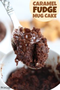 Caramel Fudge Mug Cake - Bitz & Giggles
