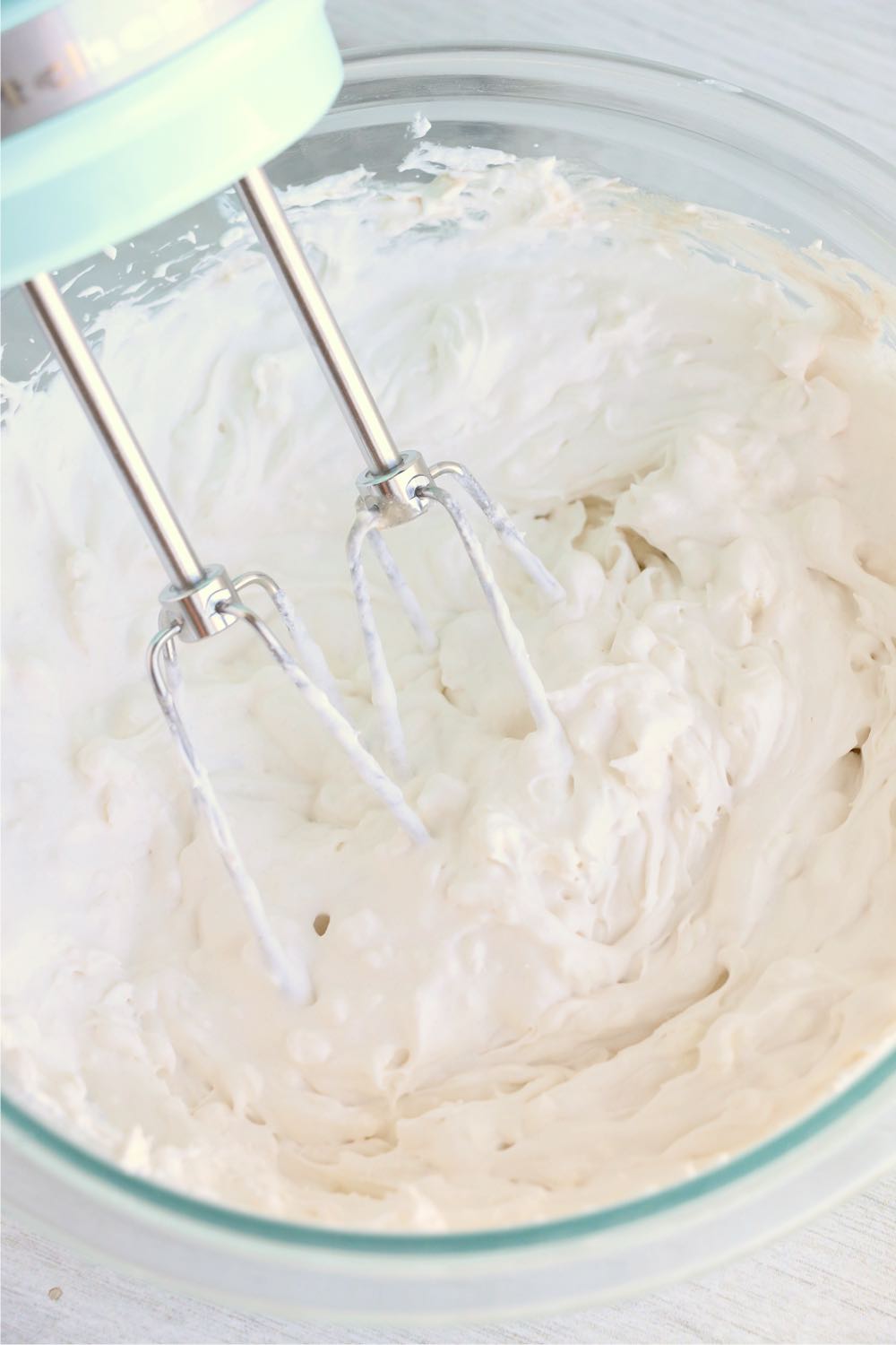 Using hand mixer to make cream cheese frosting