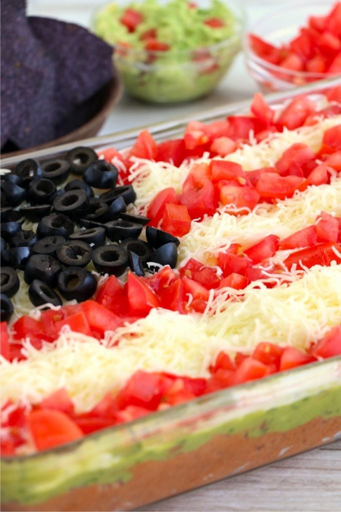 American Flag Layered Taco Dip - Bitz & Giggles