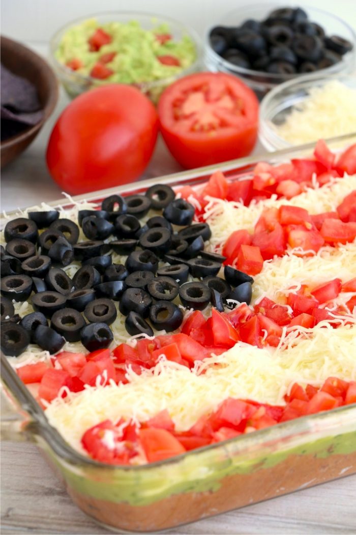 American Flag Layered Taco Dip - Bitz & Giggles