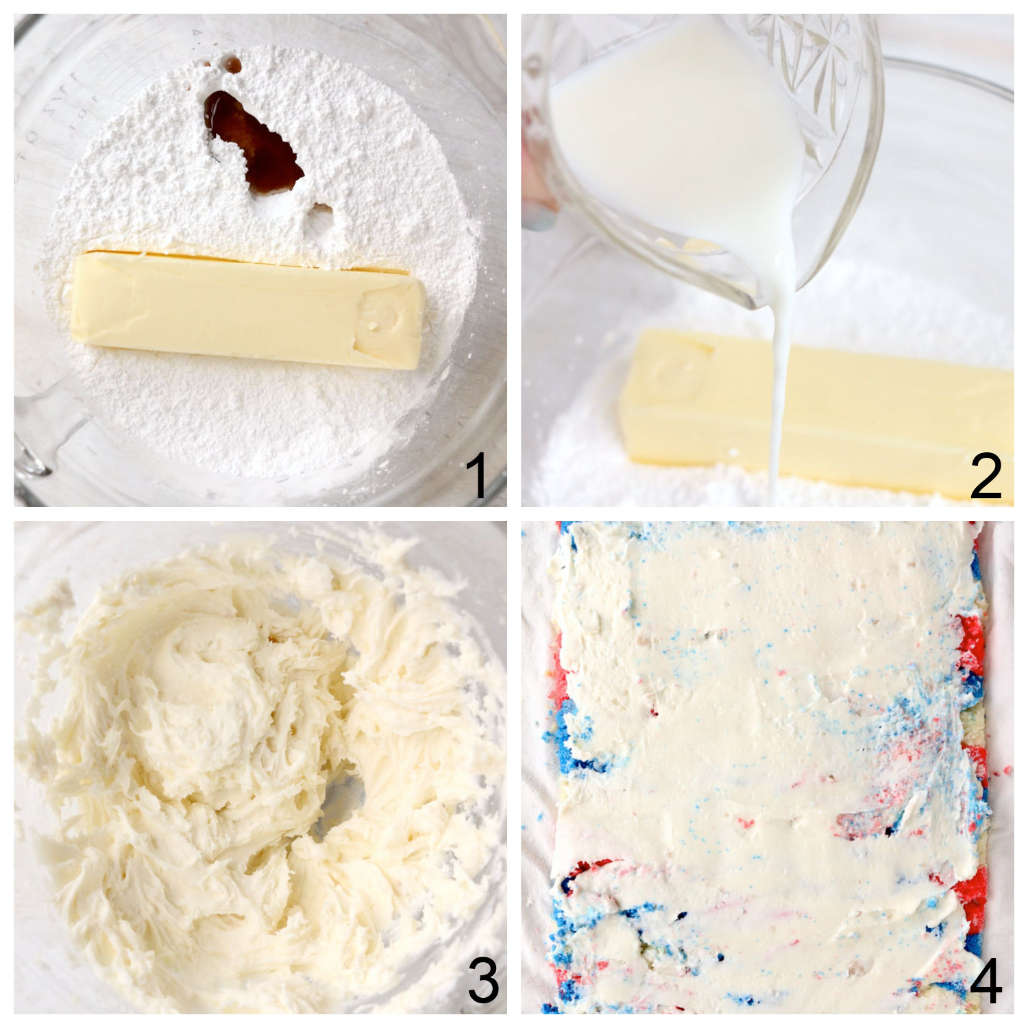 steps for making cake roll frosting