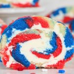 red white and blue cake roll piece
