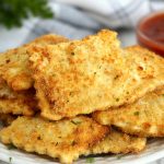 stack of toasted ravioli on a plate