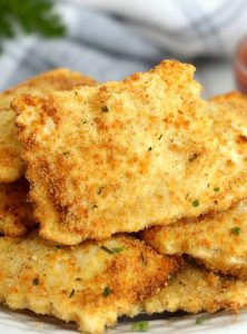 stack of toasted ravioli on a plate