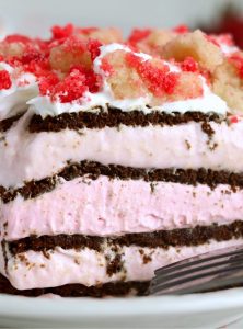 strawberry ice cream layer cake