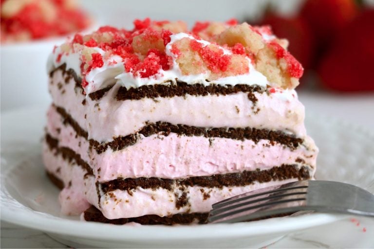 strawberry ice cream layer cake