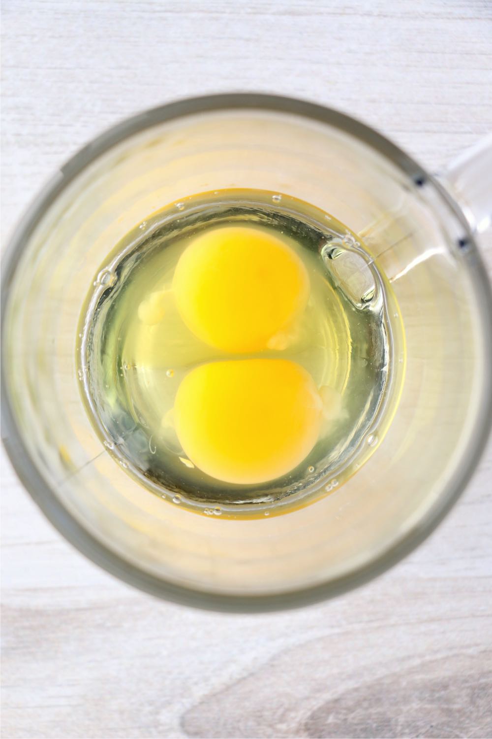 Eggs in a measuring cup