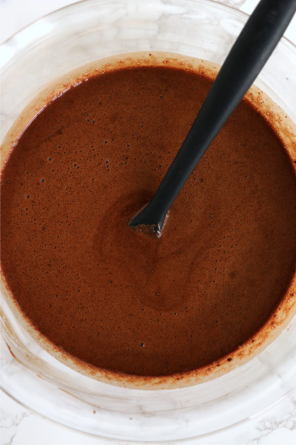 bowl of chocolate cake mix