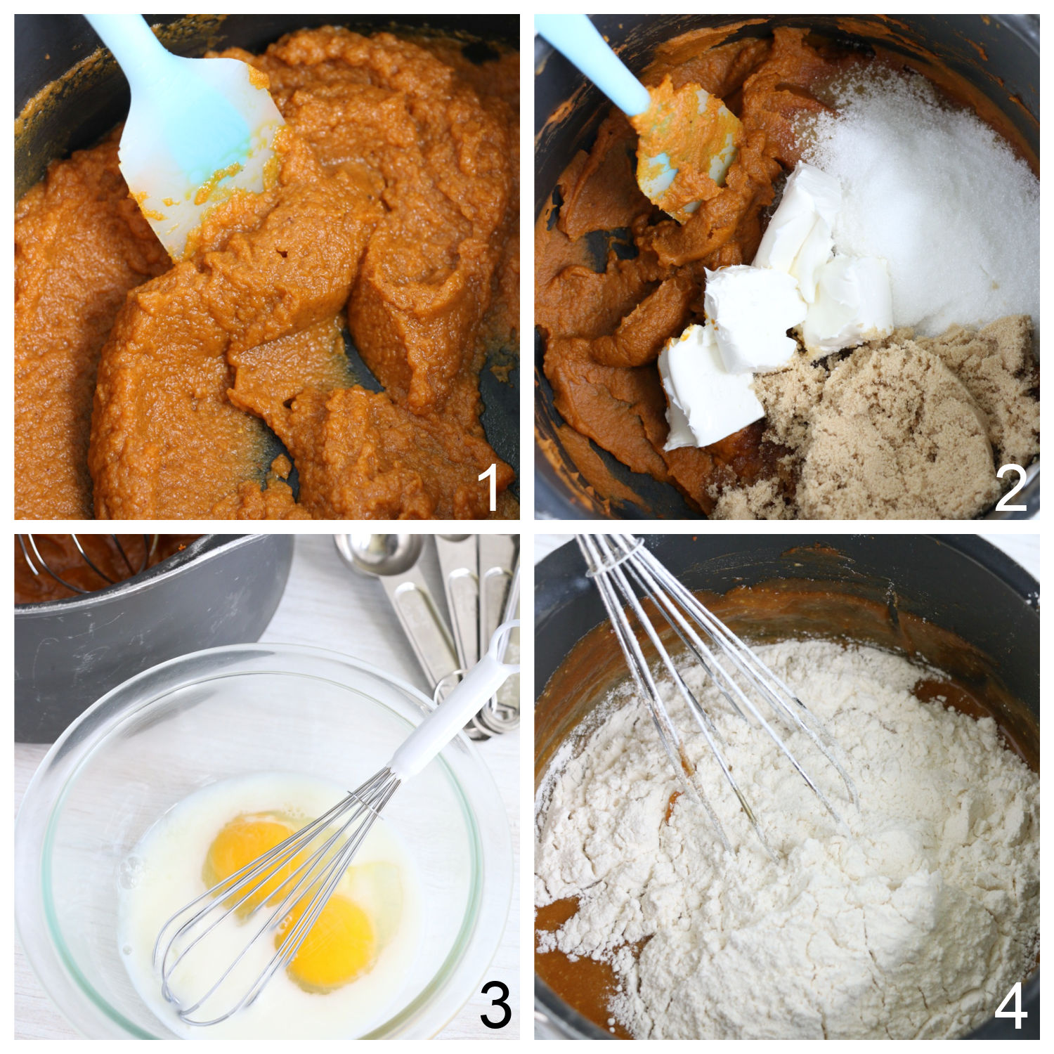 steps to mix up pumpkin bread