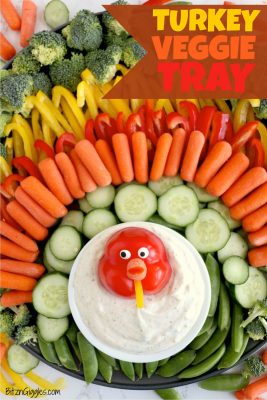 Turkey Veggie Tray - Bitz & Giggles
