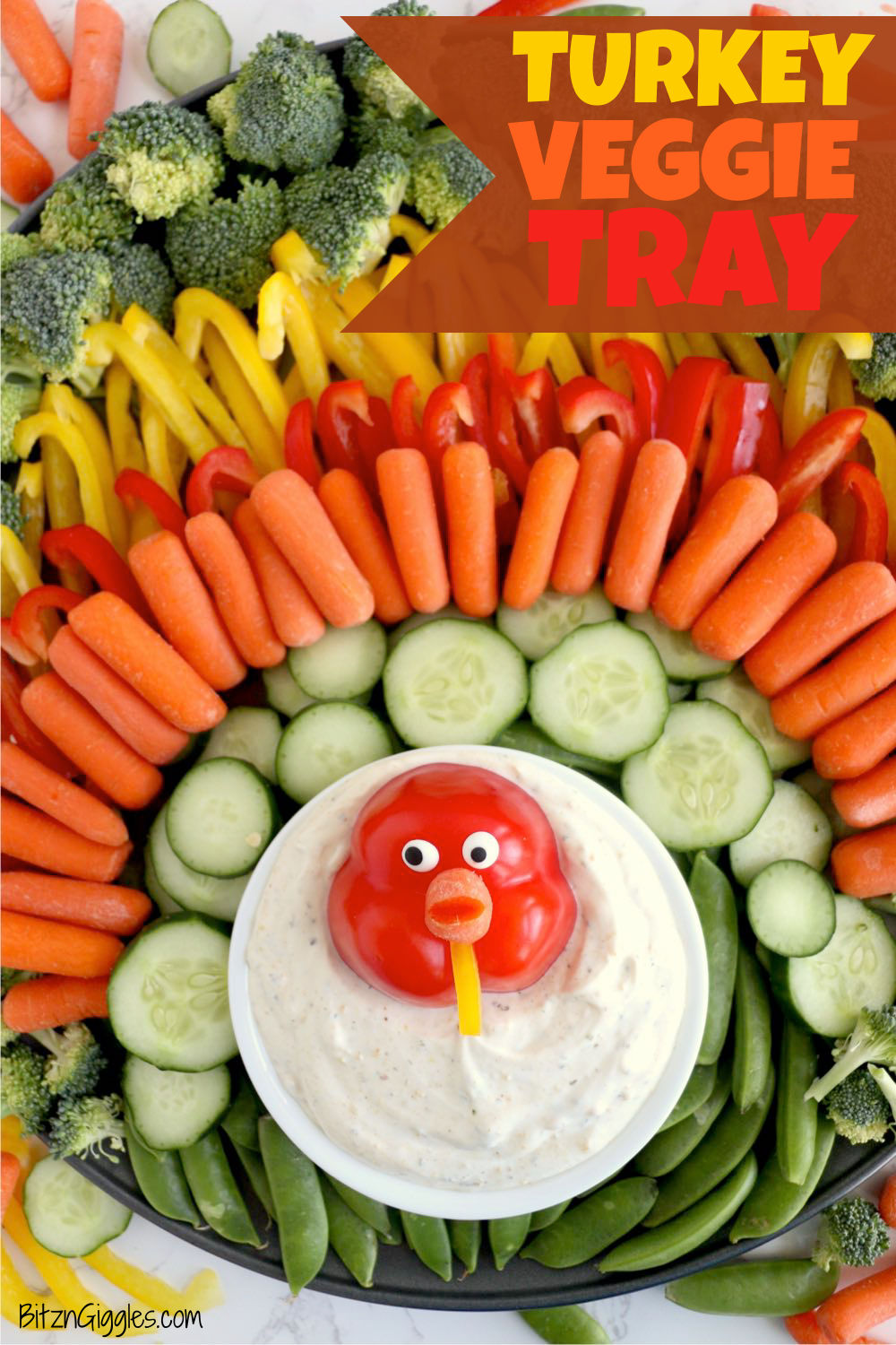 Turkey Veggie Tray - Bitz & Giggles