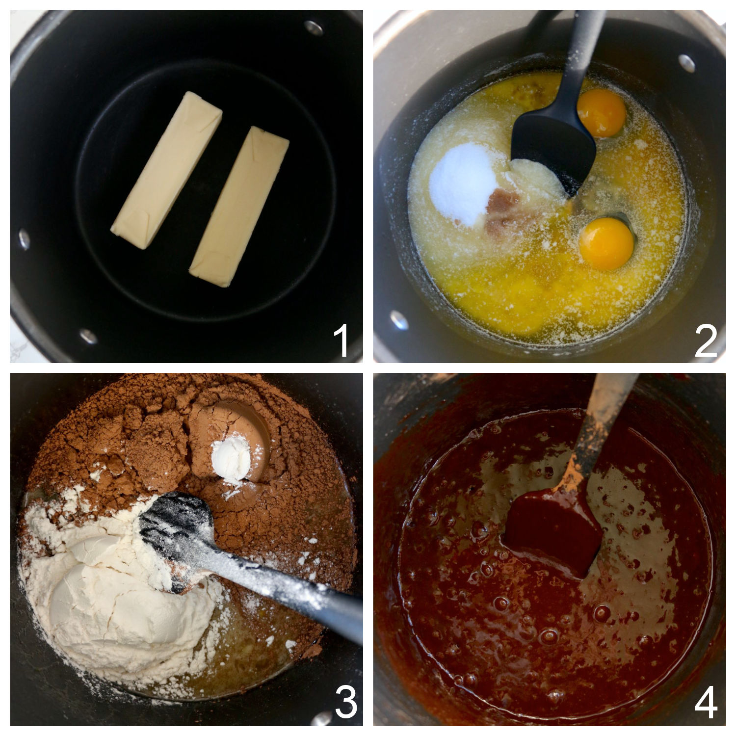 steps to mixing up brownies