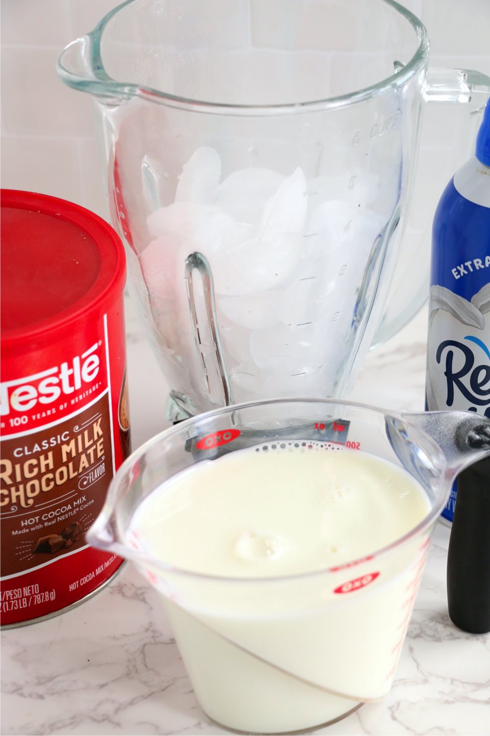 ingredients for frozen hot chocolate
