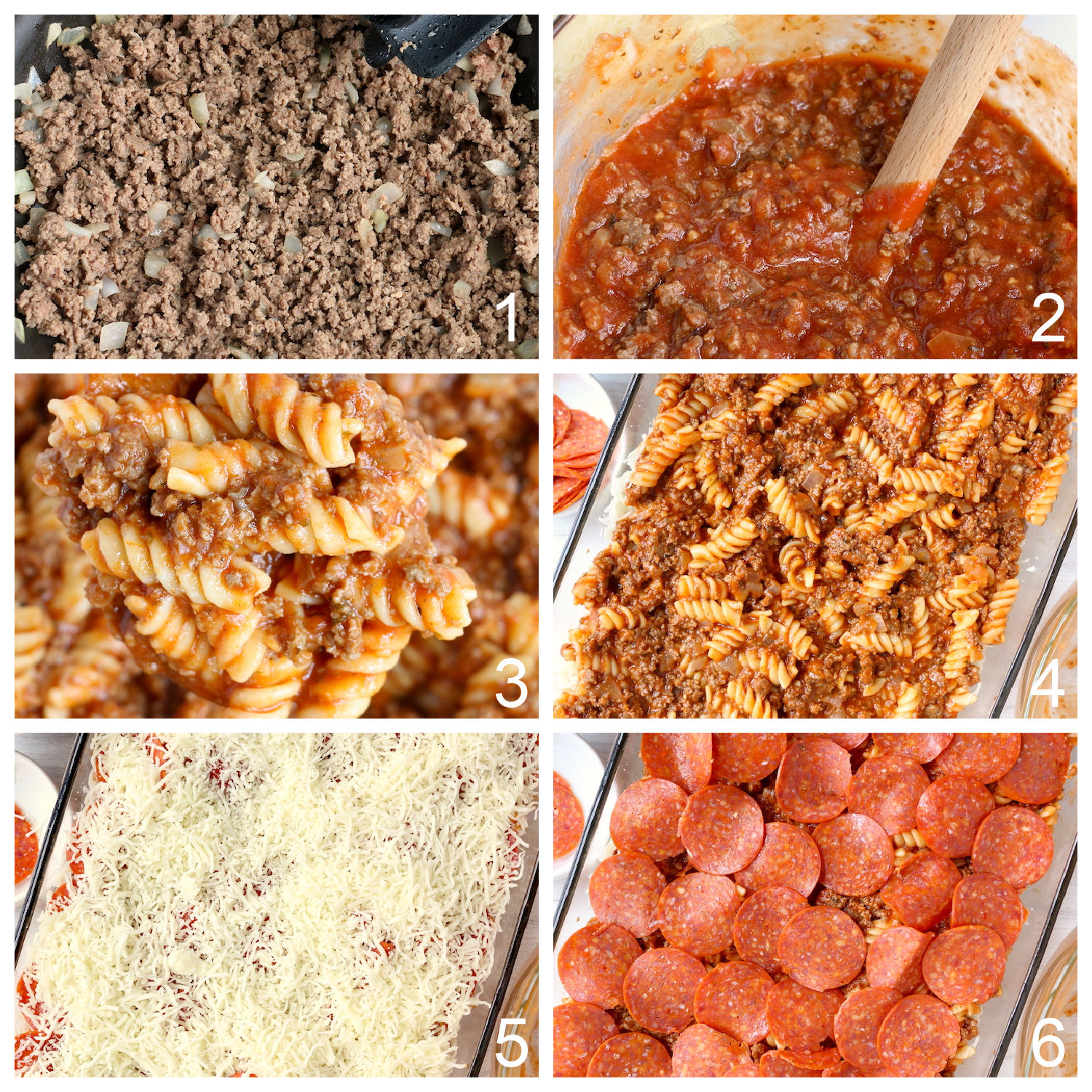 steps to making pizza casserole