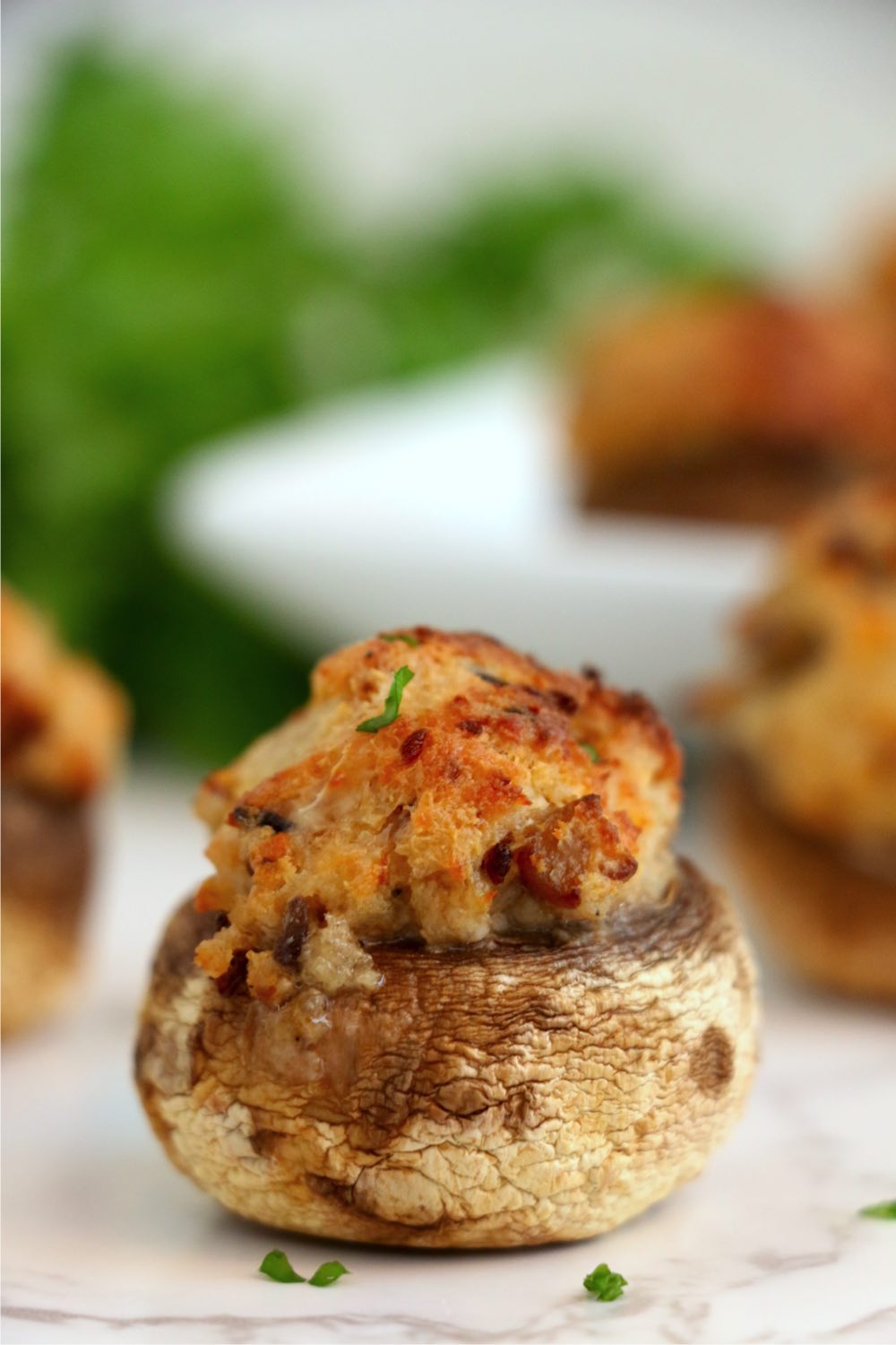 mushrooms cap appetizers with stuffing