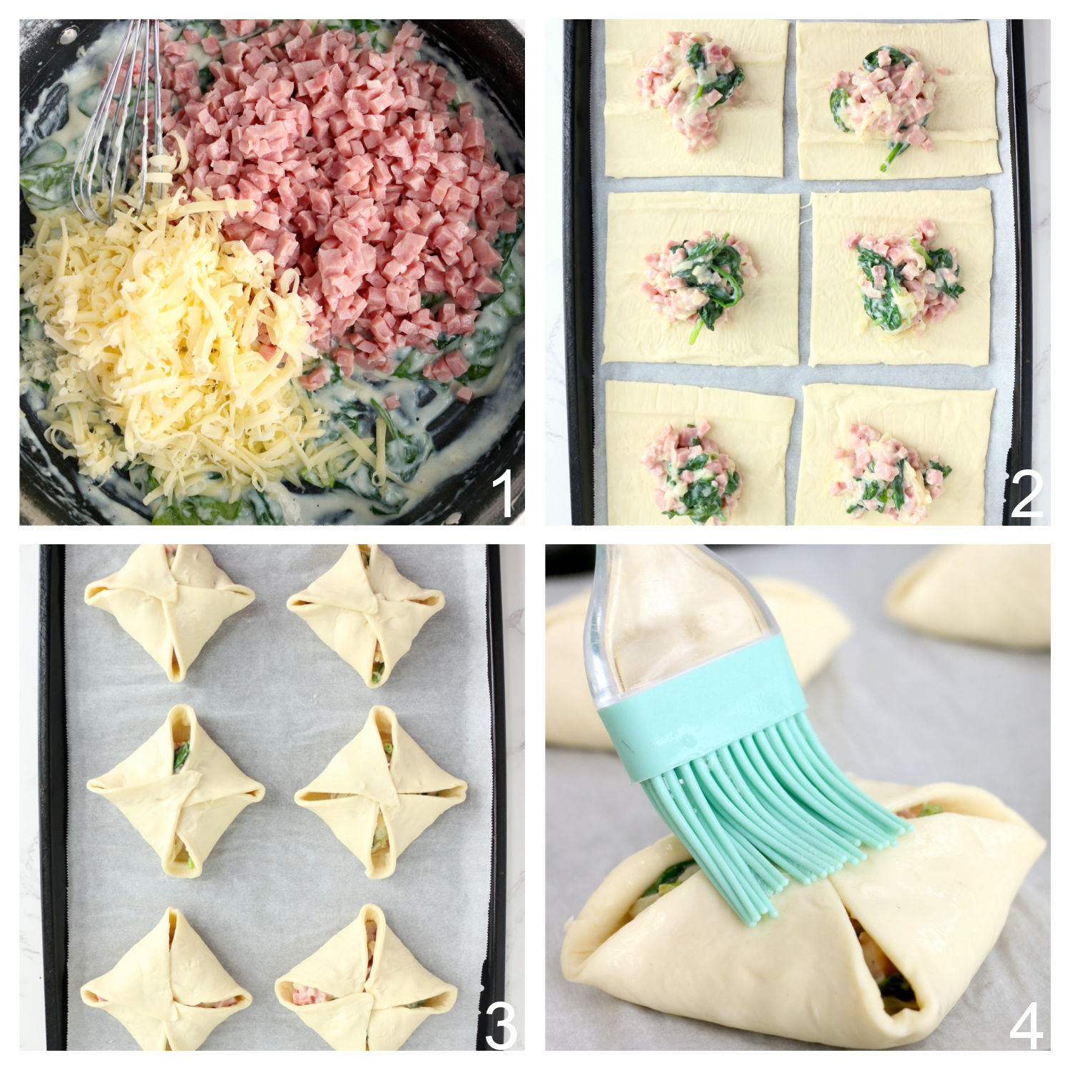 steps for filling puff pastries
