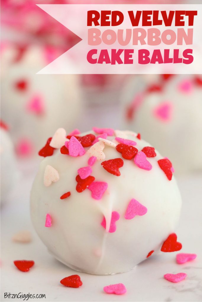 Red Velvet Bourbon Cake Balls - Bitz & Giggles