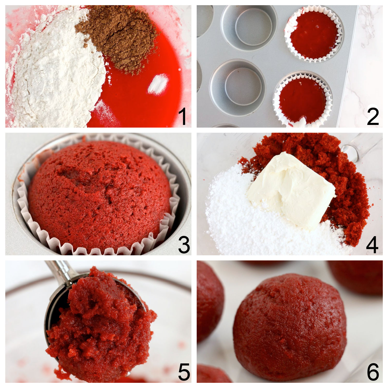 steps for making red velvet cake balls