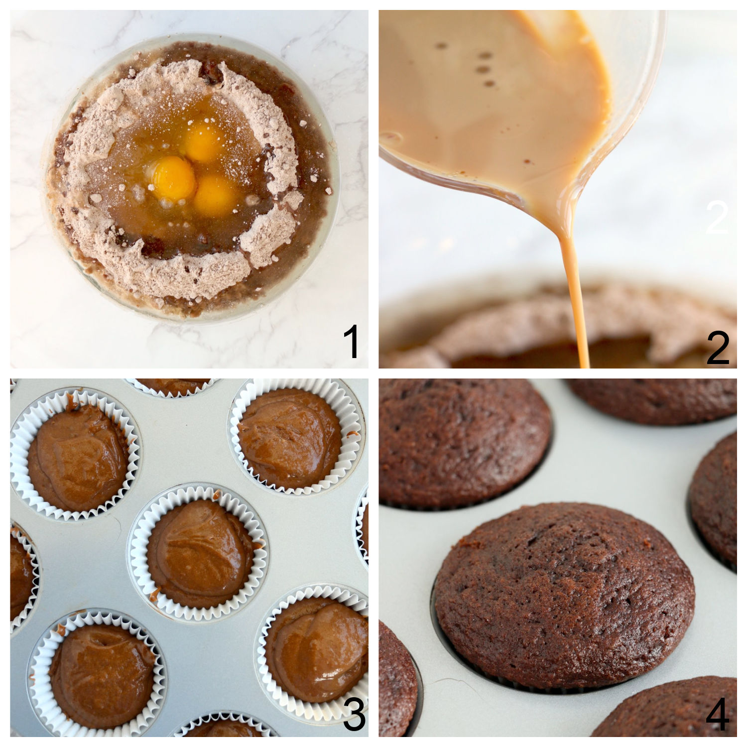steps for making bailey's cupcakes
