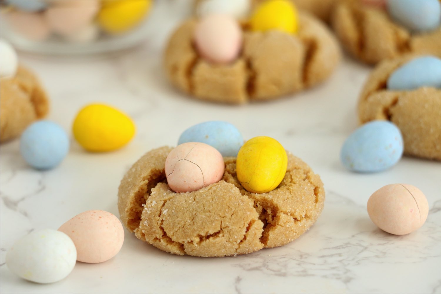 cookies with chocolate Easter eggs