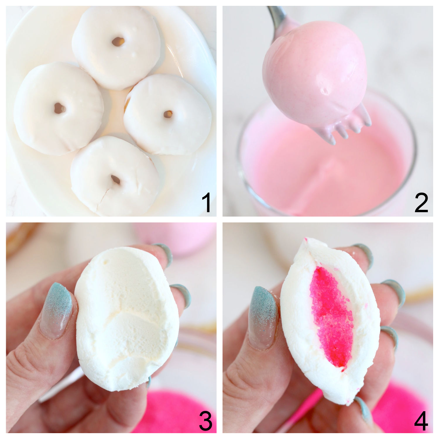 steps for making bunny donuts